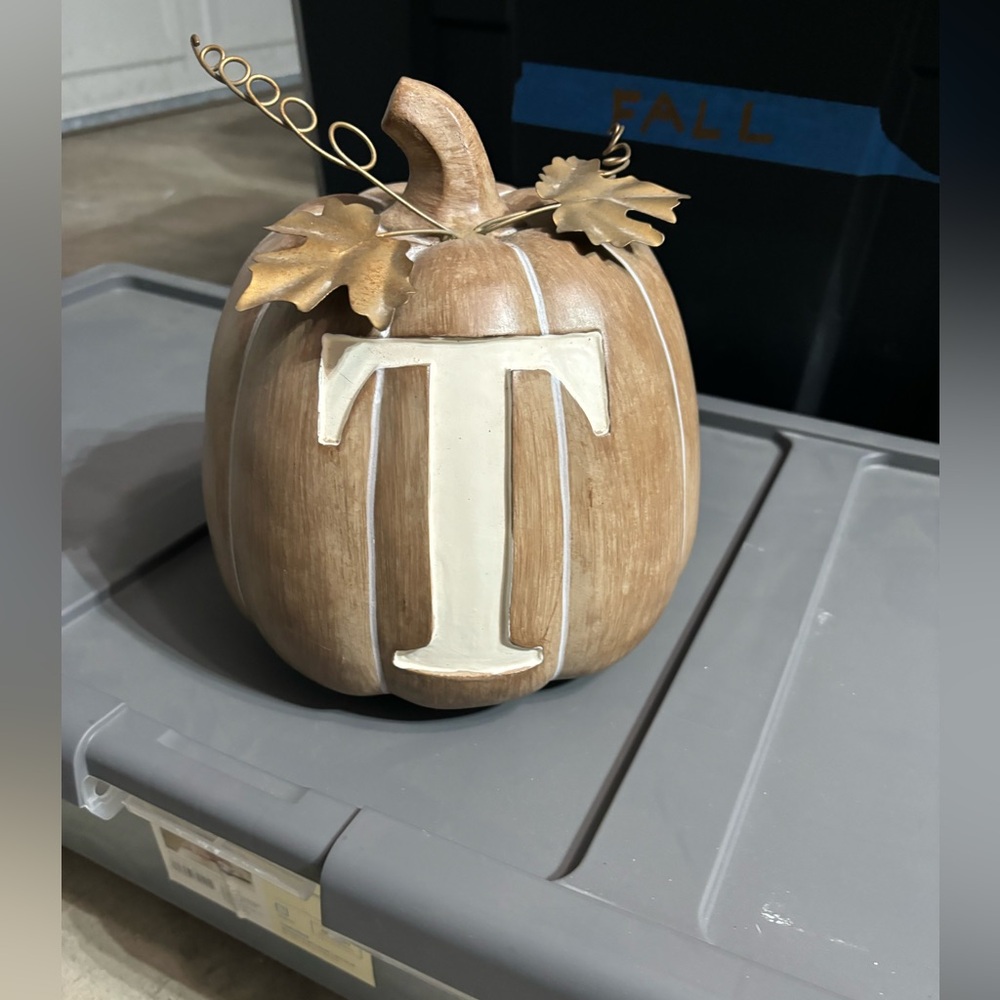 Wooden pumpkin ‘T’